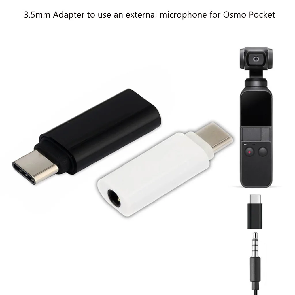 

Type C USB C to 3.5mm Audio Adapter for External Microphone for Osmo Pocket 3.5mm Audio Jack Headphone Mic Adapter USB-C Sound