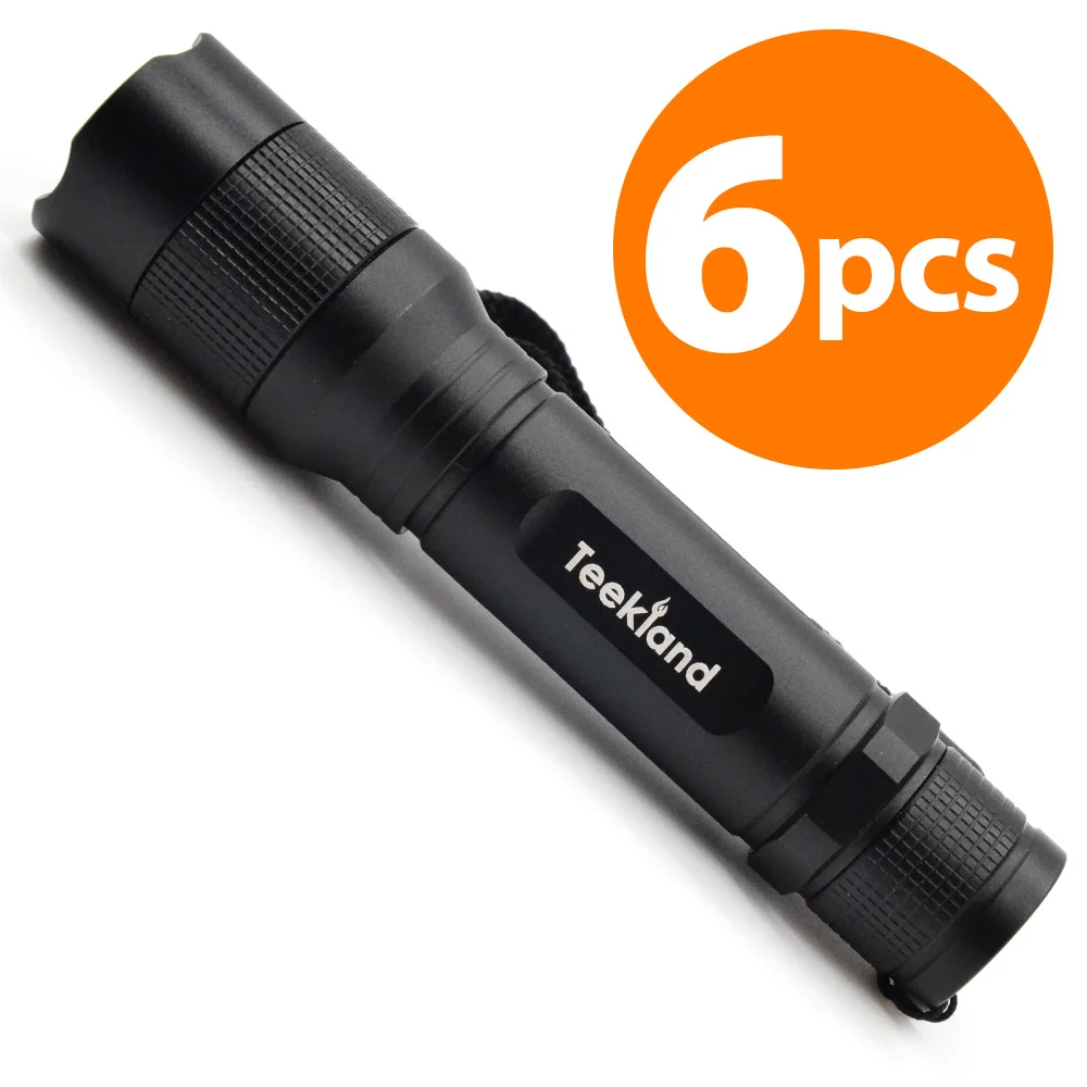 

6pcs TEEKLAND C300 XP-G2 2000LM 3 Mode LED Flashlight Rotatable Head