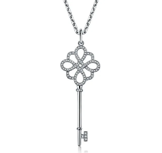 Sterling Silver Key Pendant