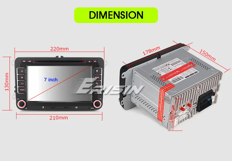 Excellent Erisin ES7148V 7" Car Stereo DVD Player GPS 3G DAB+ System for VW Jetta Golf Skoda Seat 20