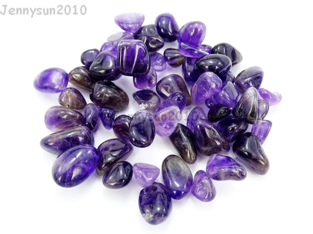 

Natural Dark Purple Ame-thyst Gems Stone Freeform Flat Teardrop Drop Barpque Bead 16'' for Jewelry Making Crafts 5 Strands/Pack