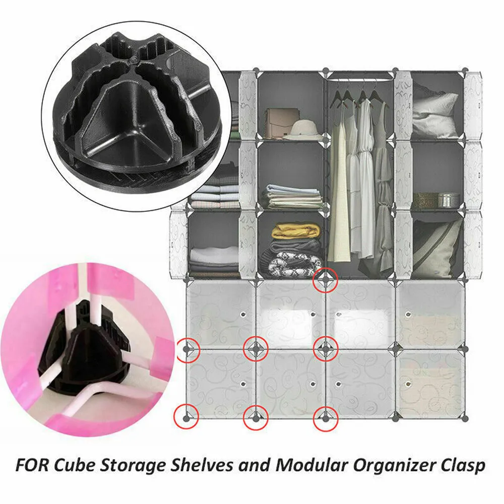 

Cube DIY Modular Closet Organizer black/white Wardrobe Rack Clothes Shelf Storage Cabinet Cross clasp firmly connected#605g20
