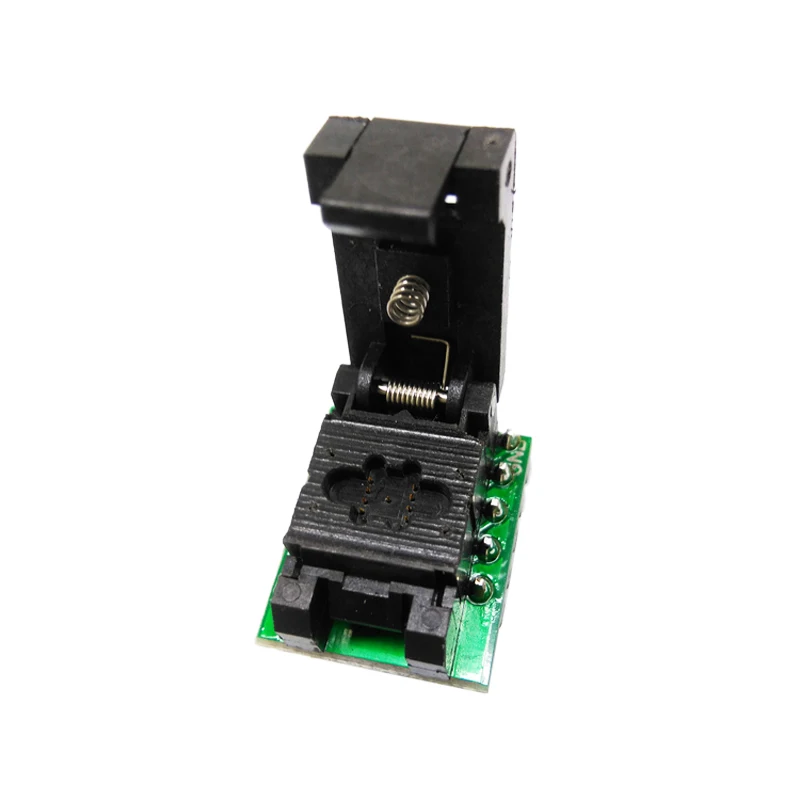 QFN8 DFN8 WSON8 Programming Socket Clamshell Test Adapter 0.5mm IC Body Size 2x2