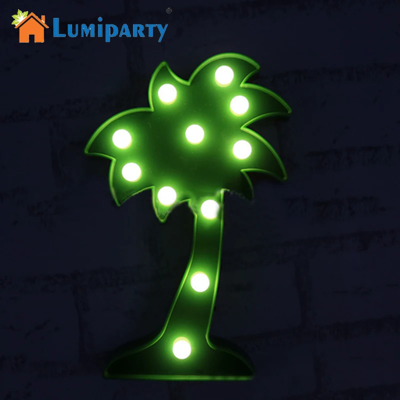 

LumiParty Marquee Letters LED Coconut Tree Light Baby Nightlight Marquee Lamp with 11 Warm White LED For Home Decorations
