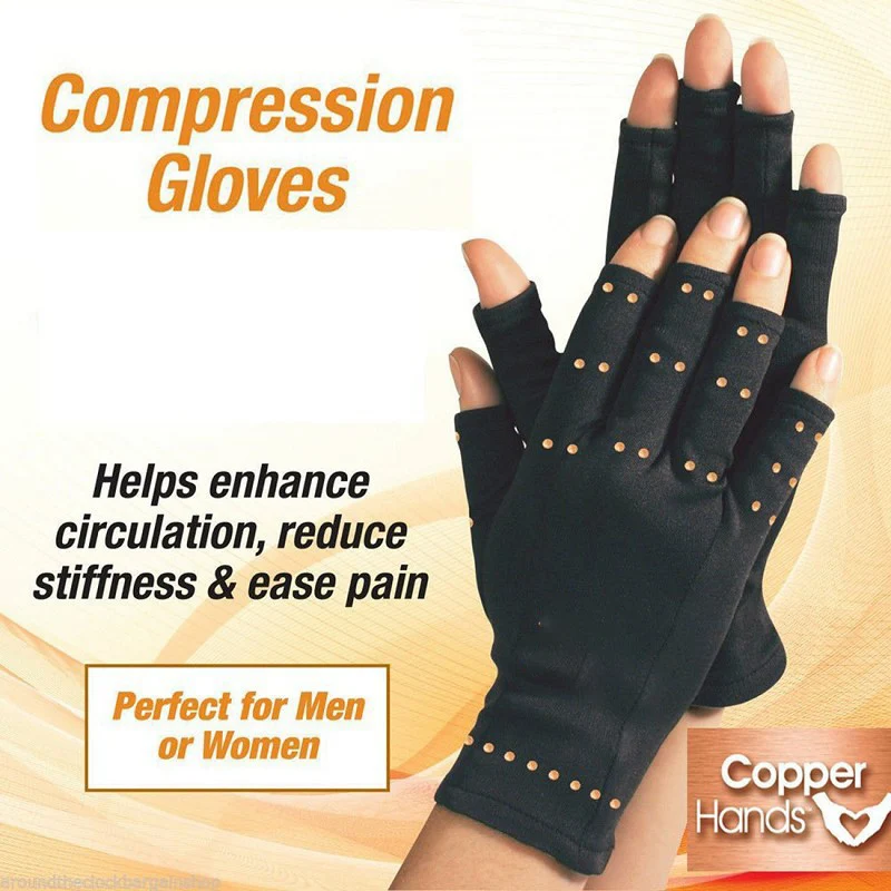 Новинка, 1 пара, брендовые медные перчатки при артрите, терапевтические компрессионные перчатки для мужчин и женщин, циркуляционный захват, перчатки для артрита