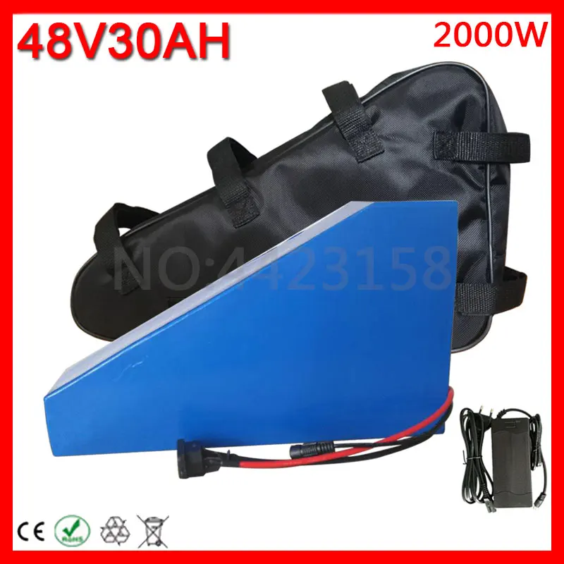 48V 30AH литиевая батарея 48V 30AH батарея для электрического велосипеда samsung с 50A BMS+ 54,6 V зарядное устройство таможня