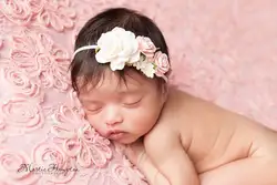 2019 Новые поступления новорожденных Цветок ободки Подставки для фотографий девушки розы Головные Уборы Ободки для новорожденных