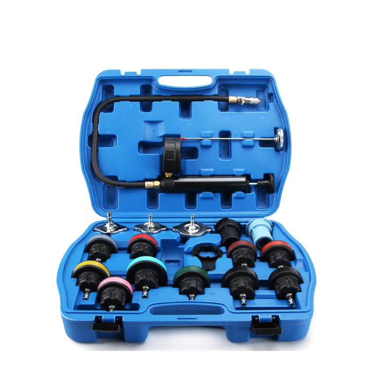 

28Pcs/Set Car Radiator Pressure Tester Vacuum Type Cooling System Testing Water Tank Leakage Tester Leak Detector Tool For Opel