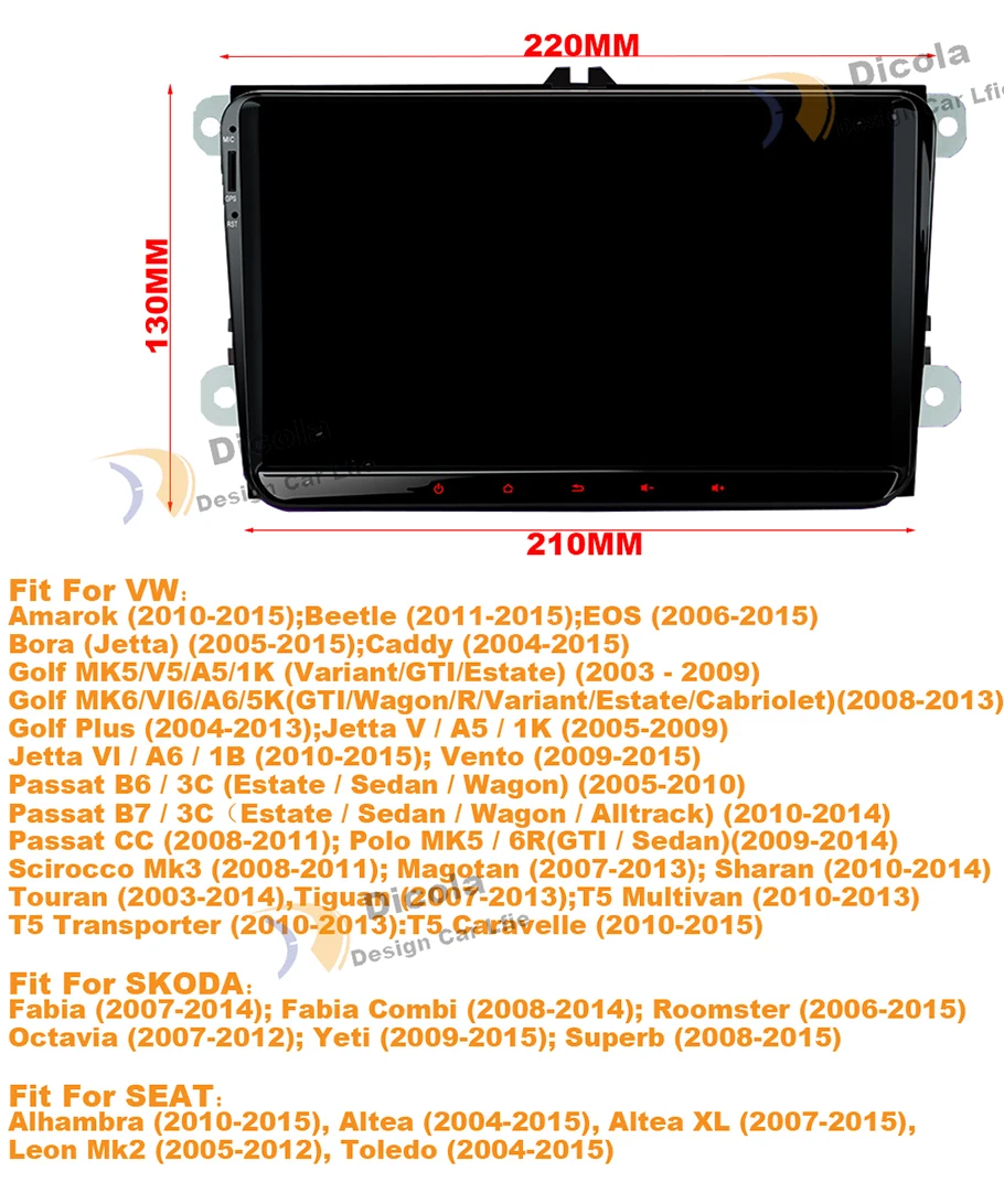 Flash Deal 4+32G PX5 IPS HD android 9 car dvd for vw passat b6 b7 golf 5 6 tiguan polo octavia rapid fabia multimedia navigation player 0