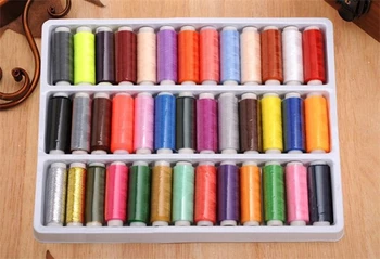 

39 Mixed Colors Pure Polyester Sewing Thread Machine Hand 200 Yard Each Spool Knitting Threads Cones DIY Sewing Accessories D5