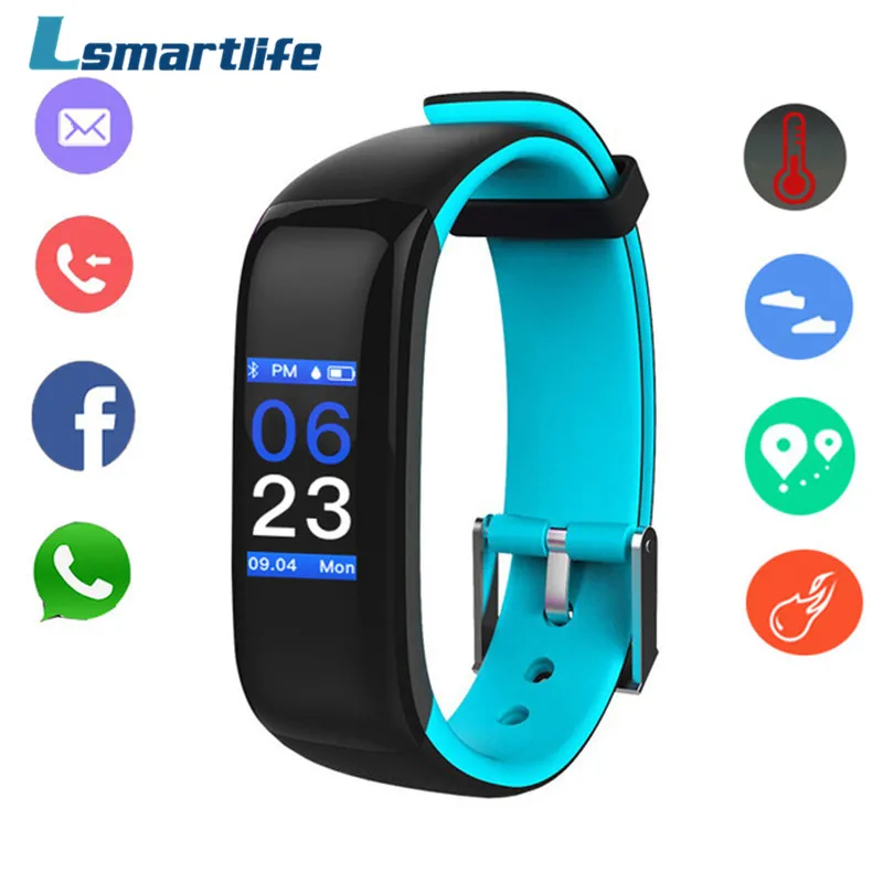 

Smart band P1 PLUS Color Display Fitness Bracelet Heart rate tracker Blood Pressure Monitor Wristband IP67 Waterproof H1 Plus