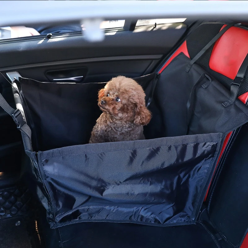 Складной Pet детское автокресло кошка Автомобильный перевозчик с поводком и молнией хранения ткани Оксфорд автомобильный коврик для собаки