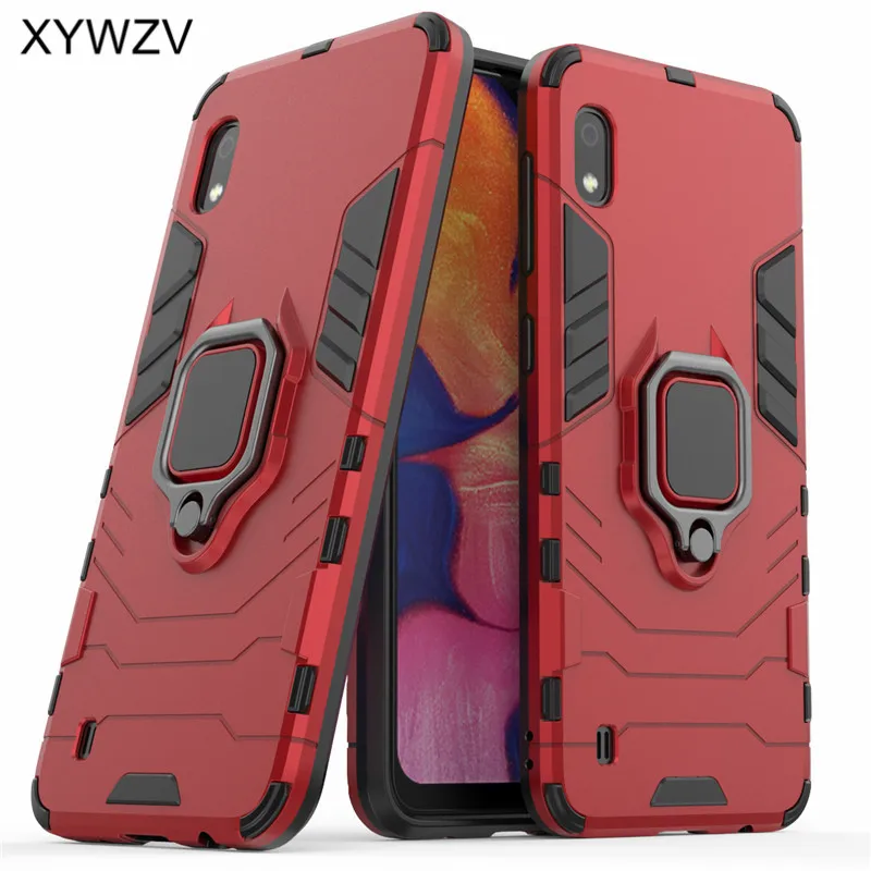 

For Samsung Galaxy A10 Case Shockproof Armor Metal Finger Ring Holder Phone Case For Samsung Galaxy A10 Cover For Samsung A10