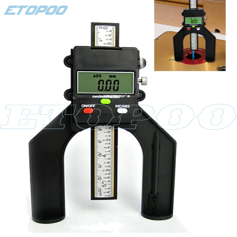 High quality Self standing digital depth gauge 80mm for router table