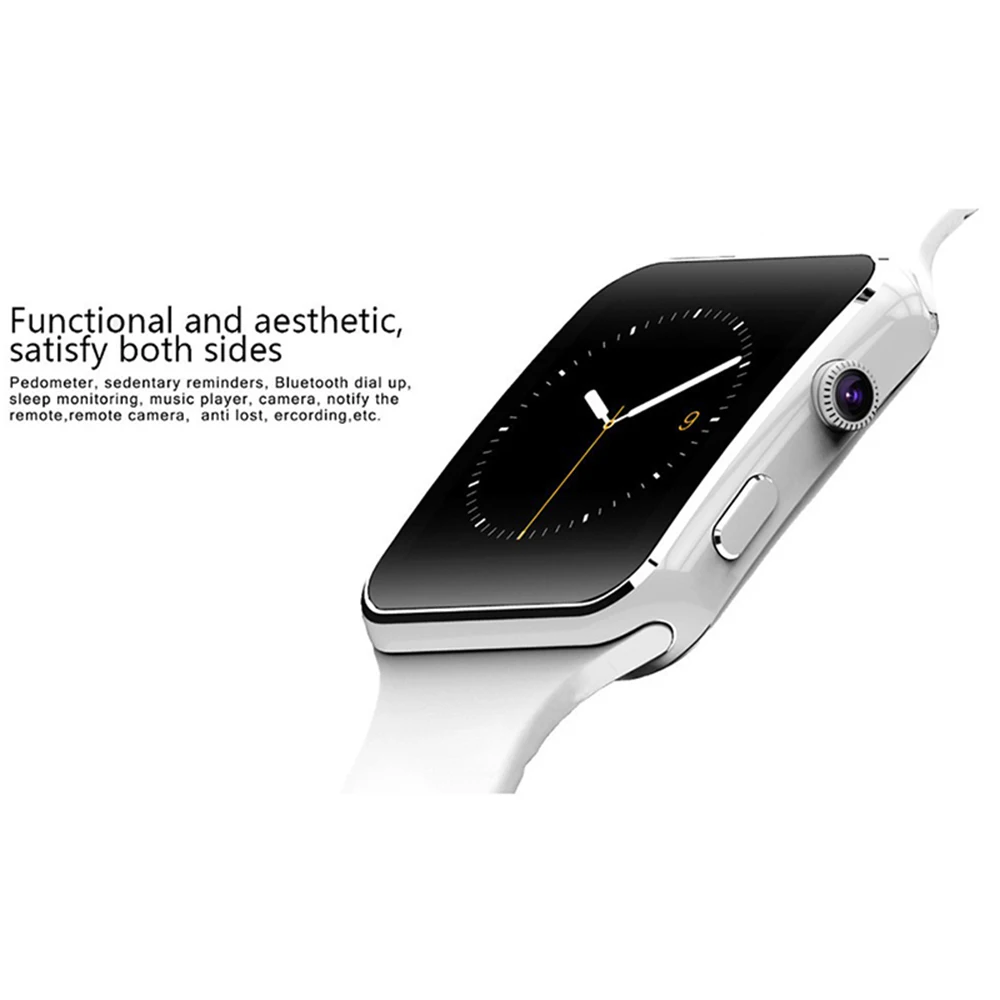 TJBHNN X6 Смарт часы с поддержкой sim карты TF h камера Bluetooth циферблат/с камерой