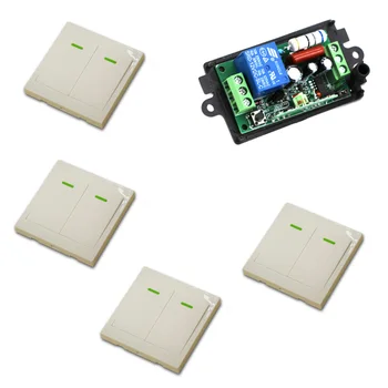 

AC110V 220V Smart Home Remote Switch Wall Sticky Remote Transmitter Corridor Room LED Light Lamp Wireless Wall Remote Switch