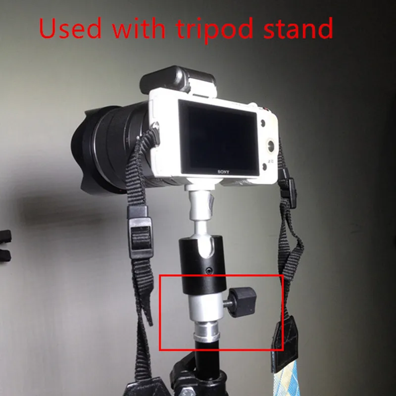 Tripod Heads Ballhead Flash Shoe Umbrella Holder 360 Degree Swivel (4)