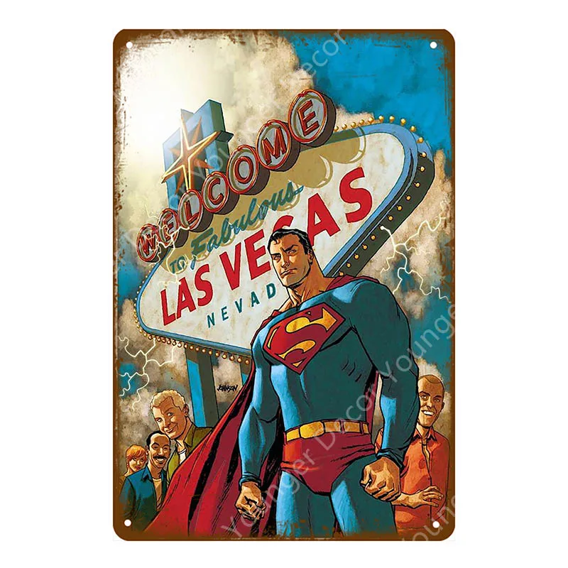 Добро пожаловать в сказочный металлический оловянный знак в Лас-Вегасе, винтажная настенная табличка, американский плакат для путешествий, для бара, паба, клуба, Декор, железная художественная живопись - Цвет: YD5258G