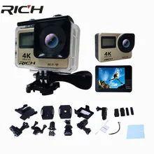 Богатая Экшн-камера T350 ultra FHD 4 K WiFi 1080 P 60fps 2,0 touch HD 170D Full HD 30 M Водонепроницаемая Видеокамера экшн DV Спортивная камера