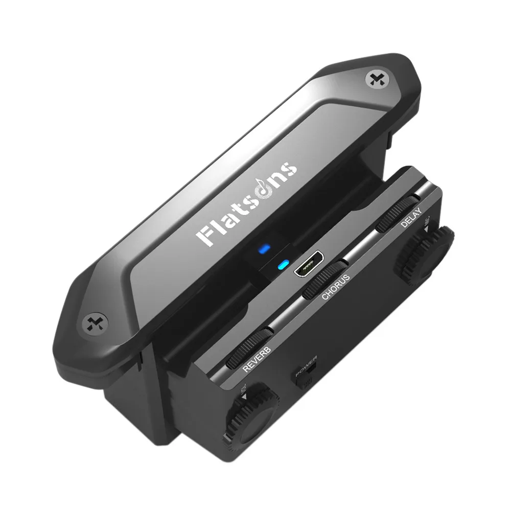 

String Intrument Resonance Pickup Amplifier Pick Up with Volume Mic Delay Reverb Chorus Controls Guitar Accessories