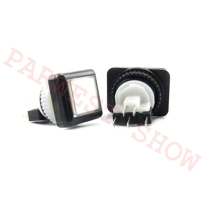 20 Pz/Lotto 27*27 Millimetri Illuminato Arcade Push Button Led Luce Illuminato Piena Di Colori Push Button 5 Colori Per Jamma Kit