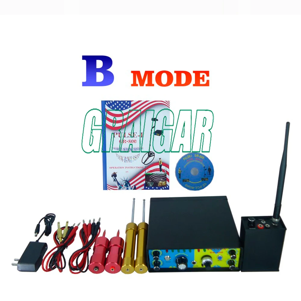 GR 800 Dual Modes Pulse Scanning Long Range King Metal Detector Gold