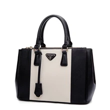 Luxury Designer Ladies PU Handbag Occident Style Elegant Fashion Hand Bag Women Classy Gorgeous Stylish Splicing Shoulder Bag