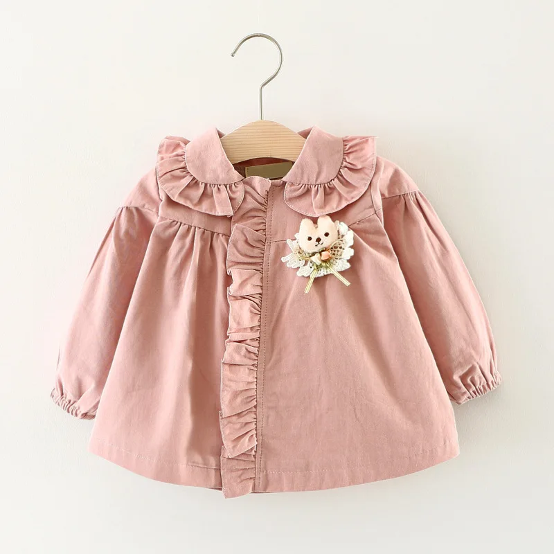 

New Arrival Baby Girls Jacket Coats Autumn Baby Girl Windbreaker Winter Toddler Kids Clothes Ruffle Children Clothing Outerwear