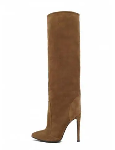 

Woman brown/red/black/gray pointed toe high heel long boots Fashion thin heel over-the-knee boots Ladies snow boots