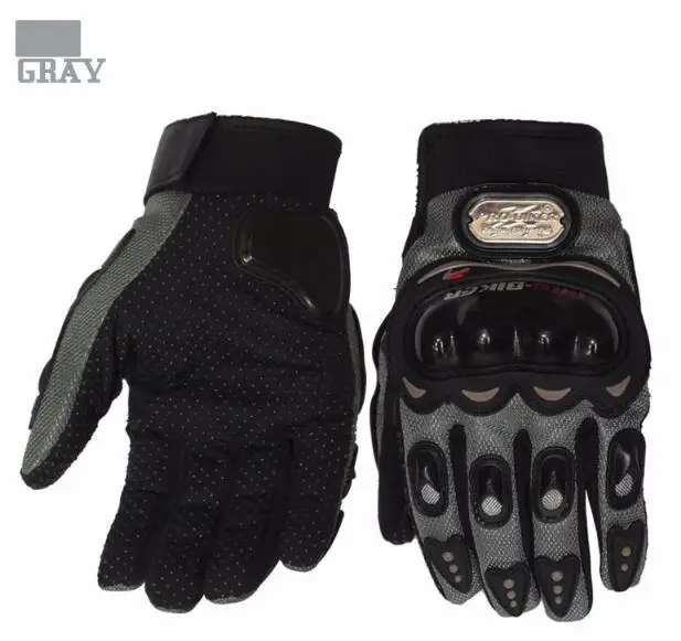 Распродажа! Профессиональные спортивные мотоциклетные перчатки для мужчин, защищающие руки, полный палец, Guantes Moto cicleta Guantes Ciclismo Accesorios - Цвет: Серый