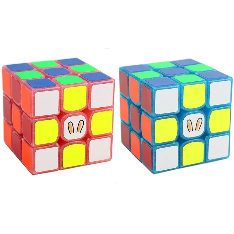 Shengshou ночник зеленый и желтый 3x3x3 волшебный куб 3 слоя высокого качества волшебный куб скорость часы-кольцо с крышкой игрушка