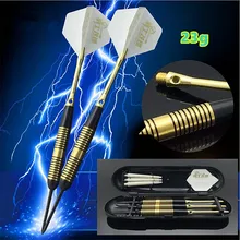 Подлинный медный дротик качество тела профессиональный стиль 23g жесткая игла Дартс соответствующие дротики 3 шт с подарочной коробкой