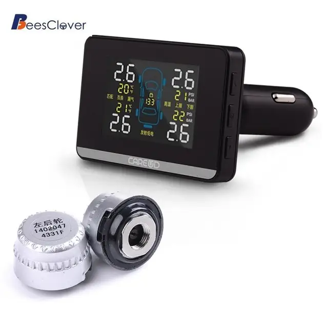 Beesclover Kablosuz Tpms Psi Bar Lastik Basinci Monitor Sistemi 4 Harici Su Gecirmez Sensorler Ile Beesclover Kablosuz Tpms Psi Bar Lastik Basinci Monitor Sistemi 4 Harici Su Gecirmez Sensorler Ile