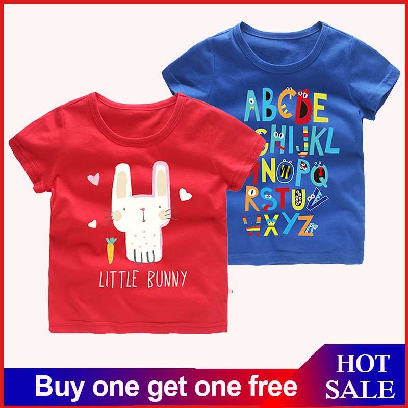

Boys T Shirt 2019 Summer 100% Cotton Girl Clothes Children Cartoon T Shirt 2 Pcs For Baby Kids Sport Clothing Buy 1 pcs get1 pcs