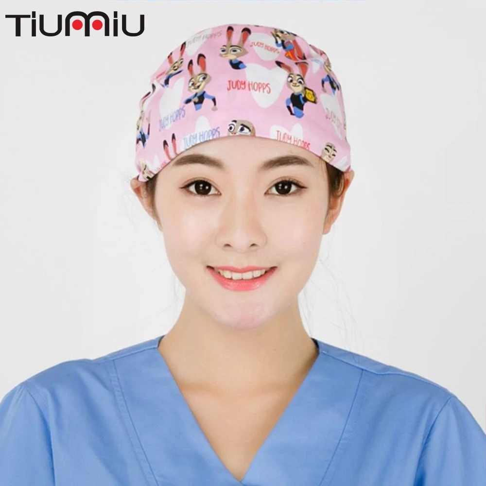 

Surgical Cap Medical Doctor Men Women Nurse Cute Rabbit Animal Operation Working Hat Film Hospital Dental Clinic Pediatrician