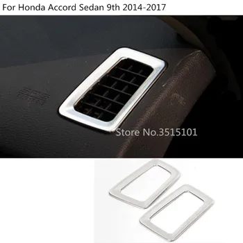 

car front Air conditioning Outlet Vent styling garnish cover frame trim 2pcs For Honda Accord Sedan 9th 2014 2015 2016 2017