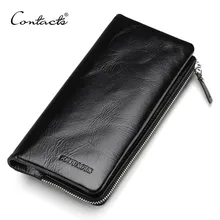CONTACT S 2018 New Classical Genuine Leather Wallets Vintage Style Men Wallet Fashion Brand Purse Card