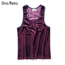 Una Reta, мужская майка s, новинка, хип-хоп стиль, большие размеры, вельветовые майки, летние модные повседневные Брендовые мужские топы без рукавов