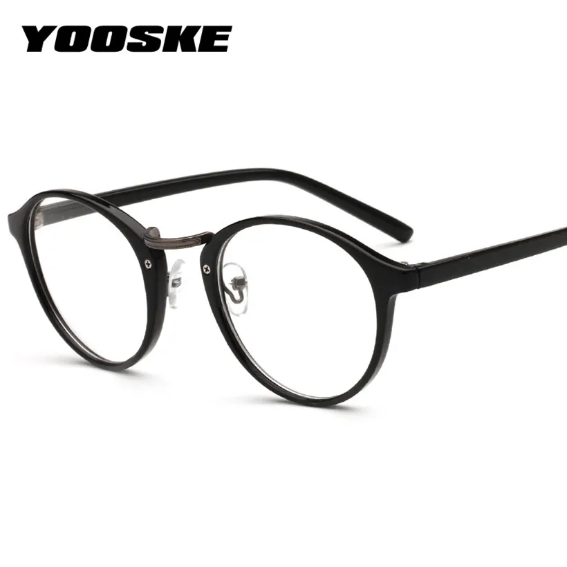

YOOSKE Round Glasses Frames Women Retro Clear Eyeglasses for Men Transparent Optical Eyewear Ultralight Myopia Frame