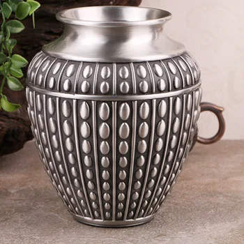 

Height 17.6 cm Vintage Home Decor Metal Art Craft Antique Flower Vase Tabletop Decoration Home Ornaments Gift