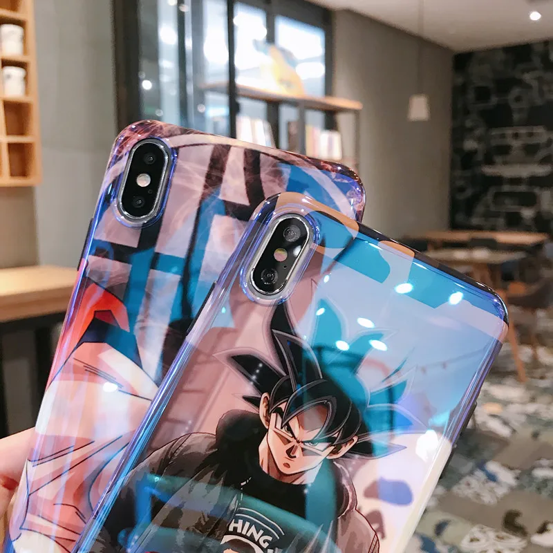 Японский Dragon Ball Z Супер Сон Гоку драгонболл зет чехол для iPhone 11 Pro X XR XS MAX 6 S 7 8 Plus синий светильник Мягкий силиконовый чехол для телефона