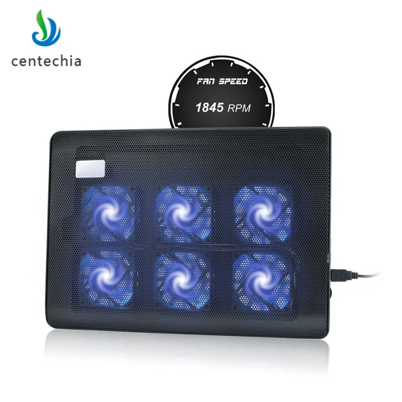 Centechia New Laptop cooler 2 USB Ports and Six cooling Fan laptop cooling pad Notebook Stand for 12-15.6 inch for Laptop