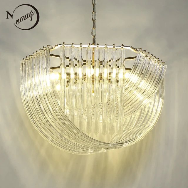 Retro Modern Golden Color Large American Style Glass Crystal Retro Modern Golden Color Large American Style Glass Crystal Chandeliers E14 Re Lamp For Hardware