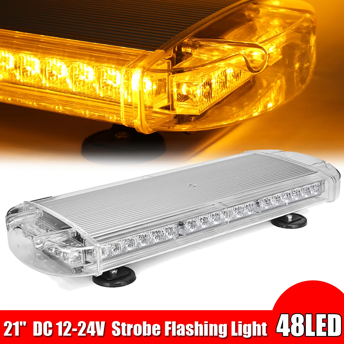 

Mofaner 21 48 LED Car Emergency Warning Light Security Roof Flashing Bar Strobe Amber Universal for BMW for Toyota