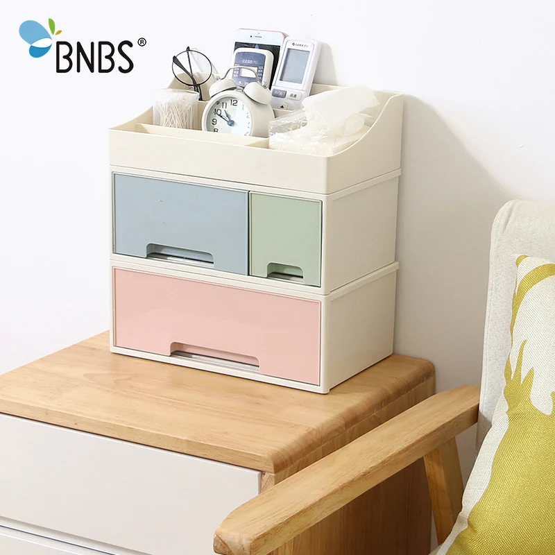 BNBS 1 قطع للدمج مسمار البولندية أحمر الشفاه صندوق تخزين ماكياج المنظم التجميل مجوهرات حالة درج سطح المكتب أشتات الحاويات