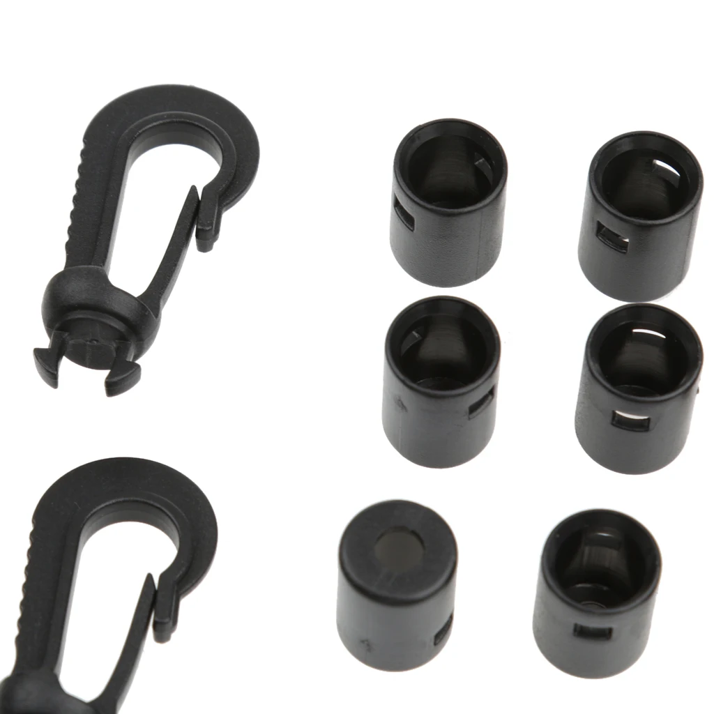 10 Pieces Kayak Lashing Hooks Plastic Bungee Hook Replacement End Snap Hooks Clip
