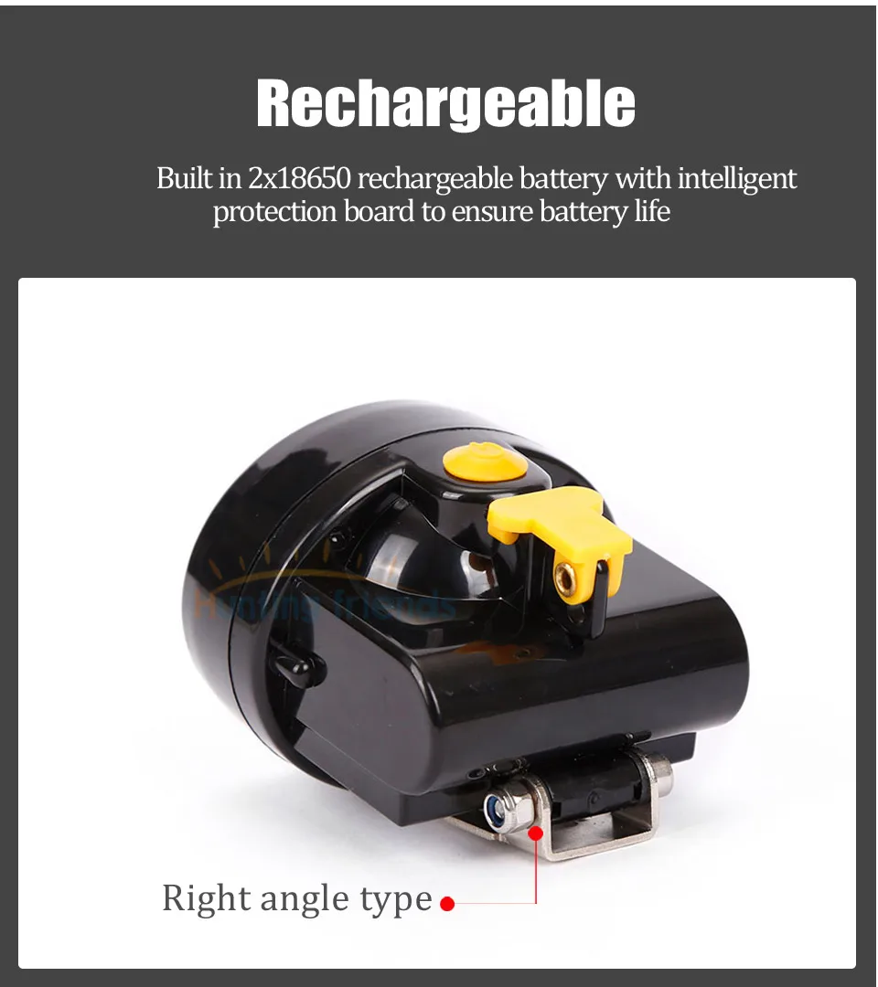 50 шт./лот безопасности Шахтерский фонарь KL2.8LM Перезаряжаемые 1 + 6 светодиодный шахтера Кепки свет Водонепроницаемый шахтерский Налобный