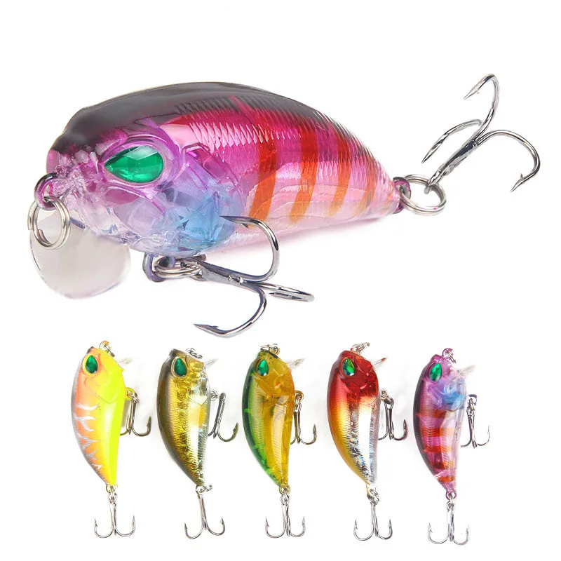 

5Pcs/lot 50mm 8.1g Fishing Lures 3D Eyes Colorful Minnow Crankbait For Sea River Fishing Tackle Pesca Jigging Hard Bait