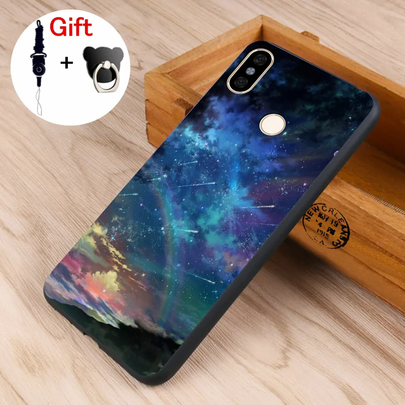 

Xiaomi Redmi Note 5 Pro,Black Frame Cartoon Painted Soft TPU Back Cover Case For Xiaomi Redmi Note 5 Note5 Global Version#0322