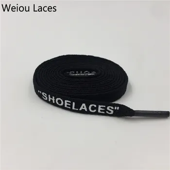 

Weiou Printing"SHOELACES"BLACK White Orange Green Laces For Replacement Off-White "The Ten" INSPIRED shoelaces OW Signed Jointly